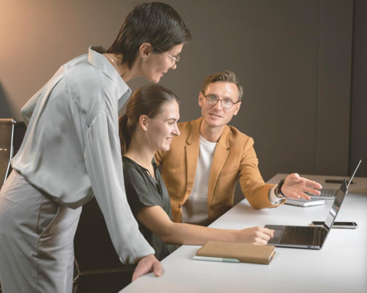 Business education workspace with financial documents and learning materials
