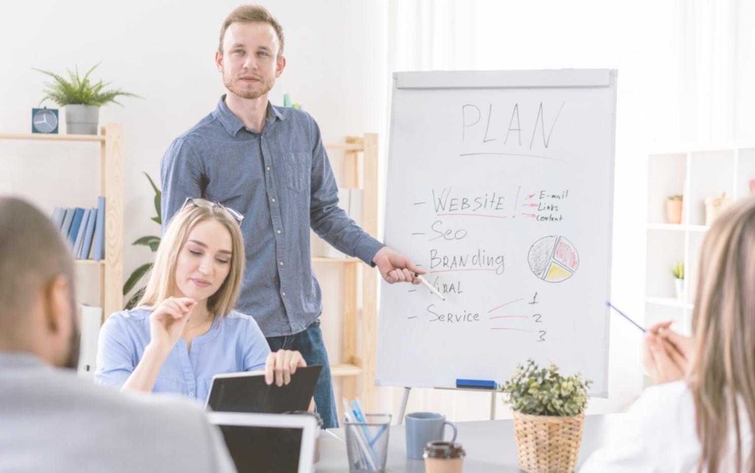 Educational session showing financial planning and business strategy